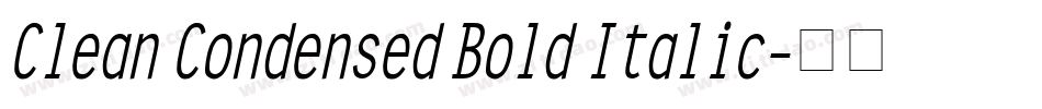 Clean Condensed Bold Italic字体转换